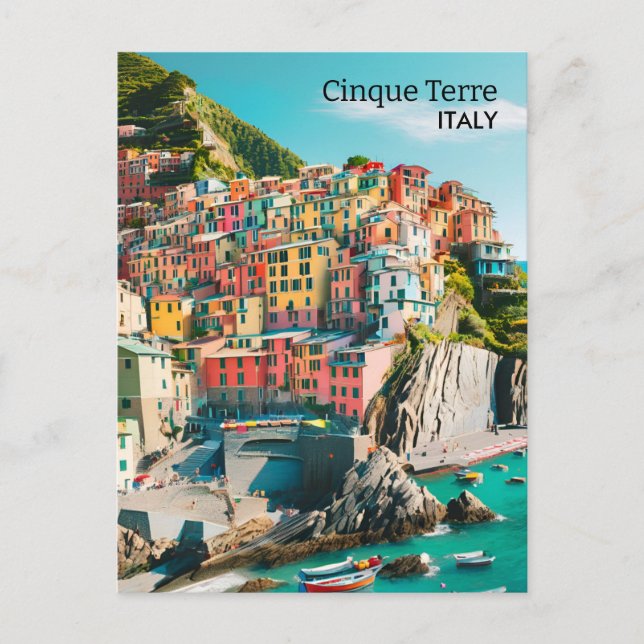 Carte Postale Cinque Terre, Italie - Photo personnalisable (Devant)