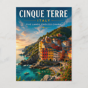 Carte Postale 🌅 Cinque Terre Italie Village côtier