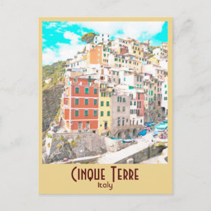 Carte Postale Cinque Terre, Italie Vintage