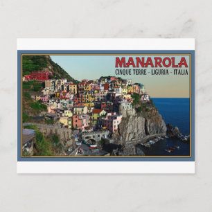 Carte Postale Cinque Terre - La ville de Manarola
