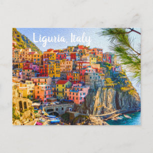 Carte Postale Cinque Terre Ligurie Italie Maisons de bord de mer