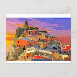 Carte Postale Cinque Terre Vernazza Village Italie