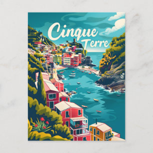 Carte Postale Cinque Terre Vintage