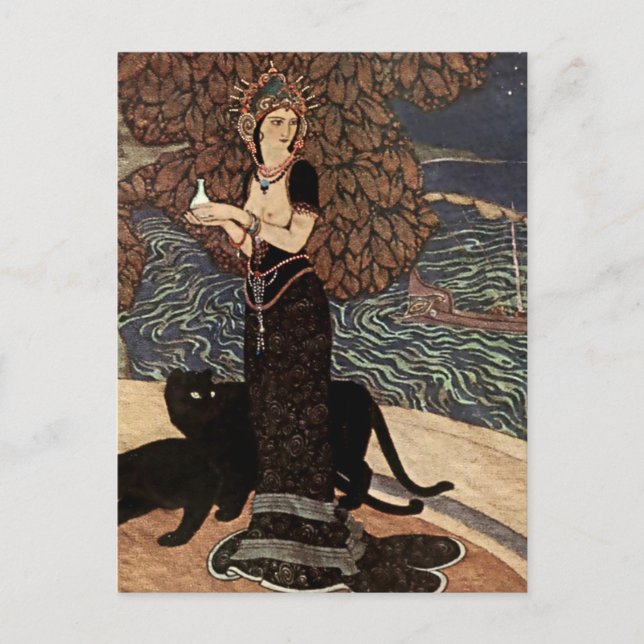 Carte Postale « Circé l'enchanteresse » par Edmund Dulac (Devant)
