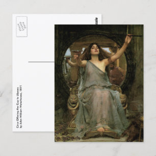 Carte Postale Circe Offering the Cup to Ulysses by JW Waterhouse
