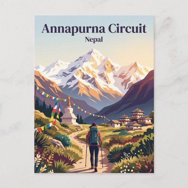 Carte Postale Circuit d'Annapurna Népal (Devant)