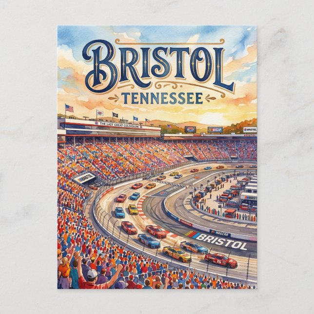 Carte Postale Circuit de Bristol Motor Speedway États-Unis (Devant)