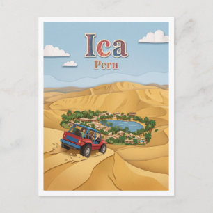 Carte Postale Circuit de dune de Huacachina Ica Pérou