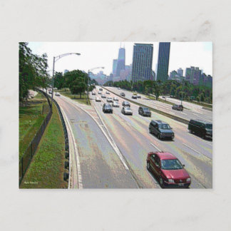 Carte Postale Circulation à Chicago dans Sandstone