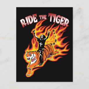 Carte Postale Circuler Le Tigre Vintage Métal Lourd