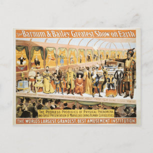 Carte Postale Circus Barnum et Bailey Plus grand spectacle sur T