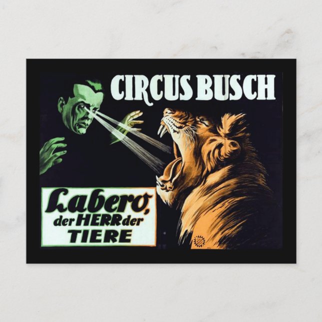 Carte Postale Circus Busch, Labero l'hypnotiste (Devant)