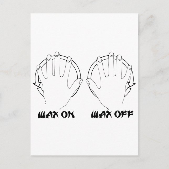 Carte Postale cire sur karaté (Devant)