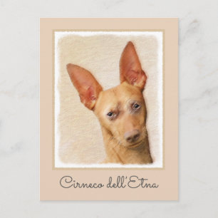 Carte Postale Cirneco dell’Etna Peinture - Cute Original Chien A