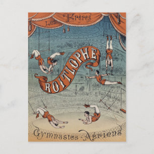 Carte Postale Cirque Victorien Vintage