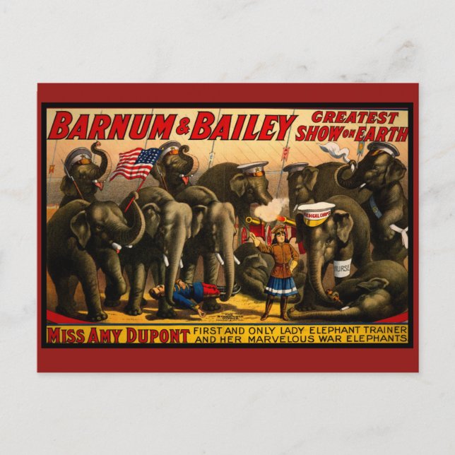 Carte Postale Cirque vintage (Devant)