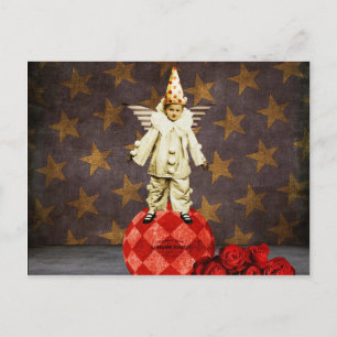 Carte Postale Cirque vintage Angel Clown