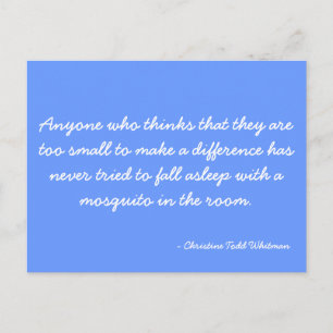 Carte postale citant Christine Todd Whitman