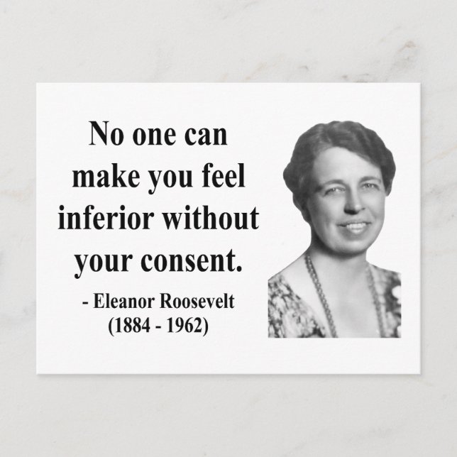 Carte Postale Citation 1b de Eleanor Roosevelt (Devant)