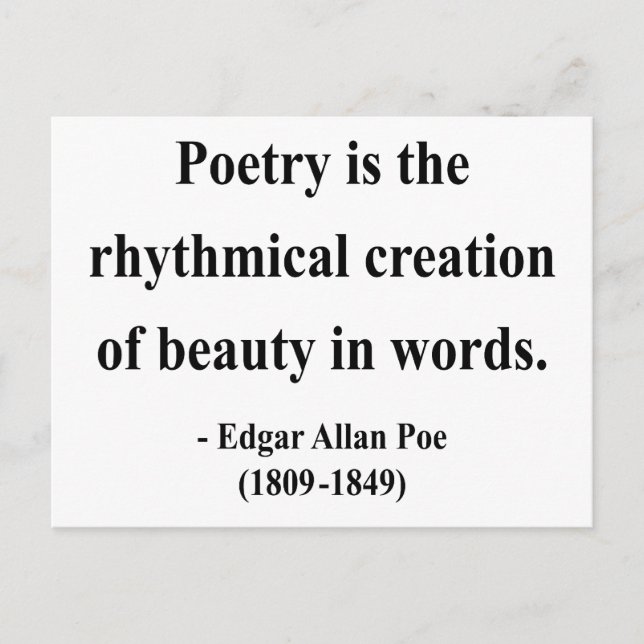 Carte Postale Citation 5a d'Edgar Allen Poe (Devant)