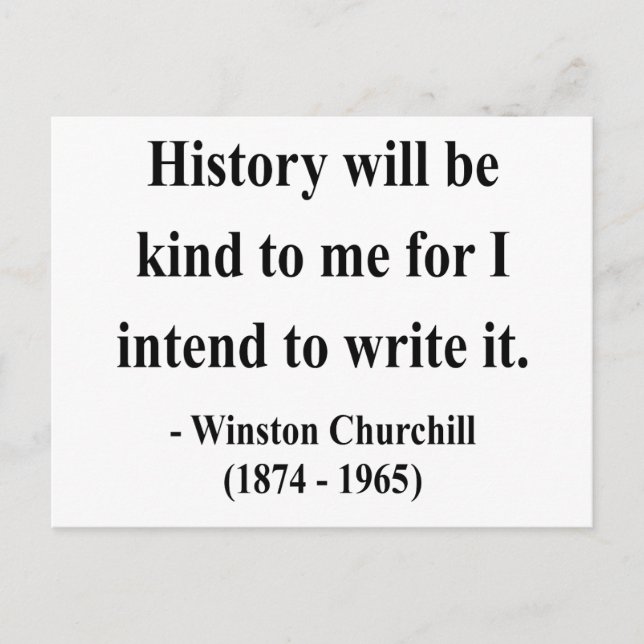 Carte Postale Citation 7a de Winston Churchill (Devant)
