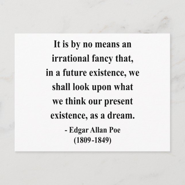 Carte Postale Citation 7a d'Edgar Allen Poe (Devant)