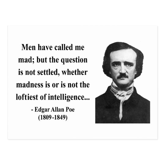 Carte Postale Citation 9b D Edgar Allen Poe Zazzle Fr