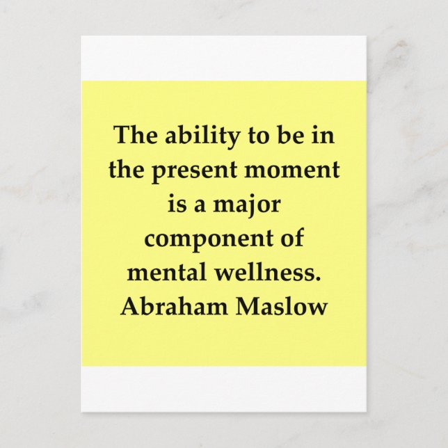 Carte Postale citation abraham maslow (Devant)