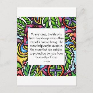 Carte Postale Citation animale de Gandhi