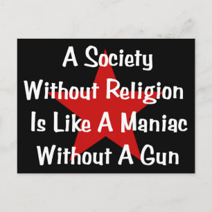 Carte Postale Citation anti-religion