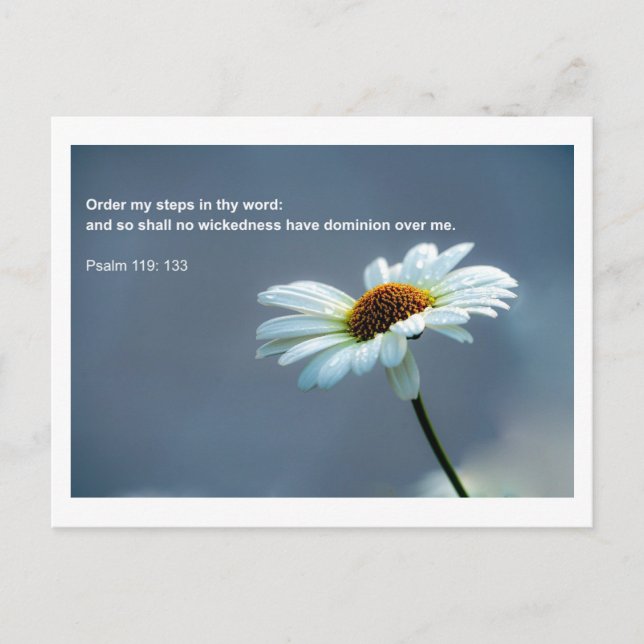 Carte Postale Citation biblique - Psaume 119 (Devant)