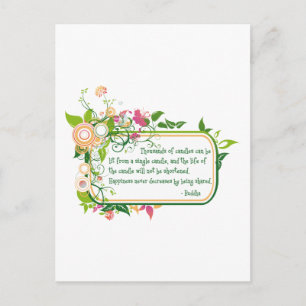 Carte Postale Citation Bouddha à bougie unique