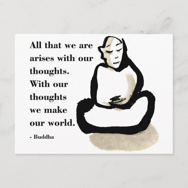Carte Postale Citation Bouddha : Tout ce que nous sommes (Devant)