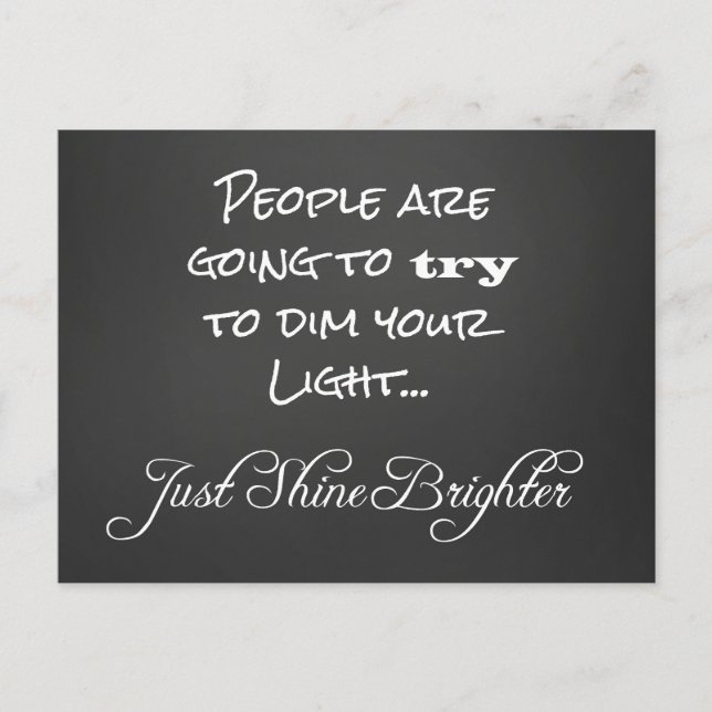 Carte Postale Citation brillante motivationnelle (Devant)