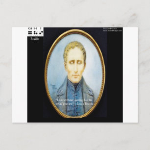 Carte Postale Citation célèbre de Louis Braille