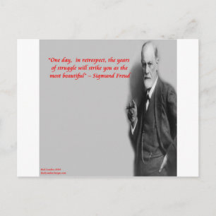 Carte Postale Citation célèbre de Sigmund Freud sur le "combat"
