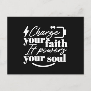 Carte Postale Citation Chrétienne Motivationnelle – Rechargez Vo