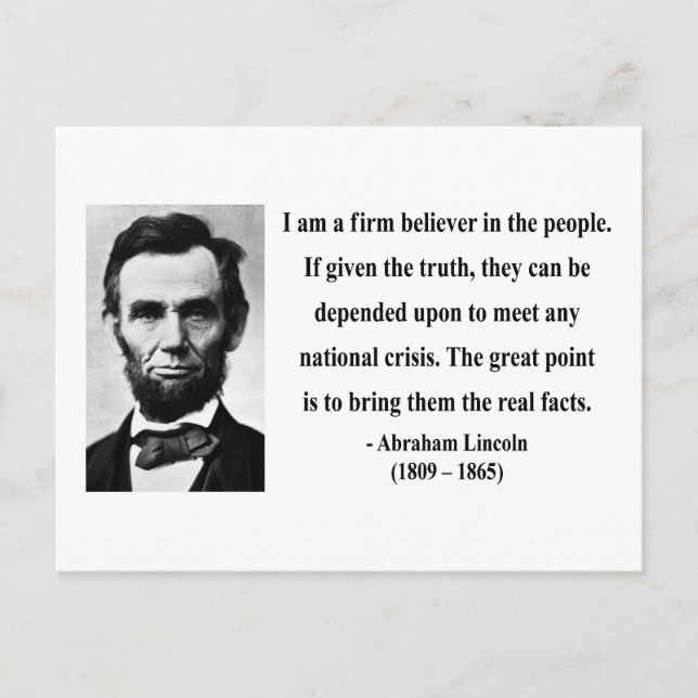 Carte Postale Citation d'Abraham Lincoln 14b (Devant)