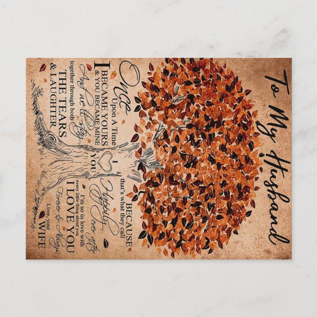 Carte Postale Citation D'Amour Pour L'Idée Cadeau Du Mari, Anniv (Devant)