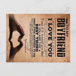 Carte Postale Citation d'amour pour petit ami, Anniversaire d'am