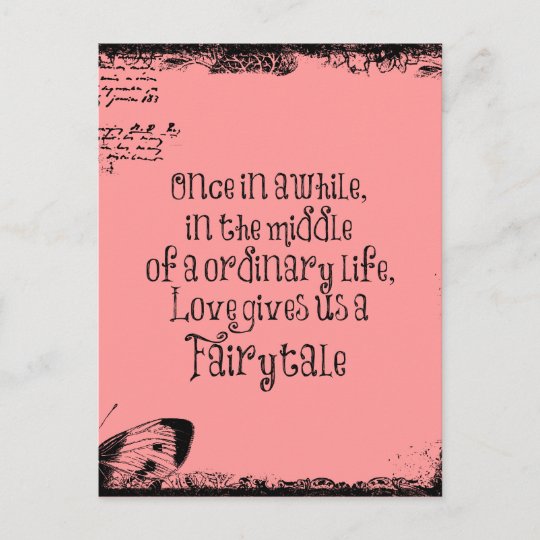 Carte Postale Citation D Amour Vintage Fairytale Zazzle Fr