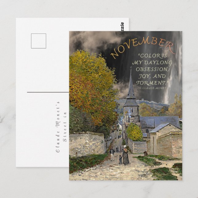 Carte Postale Citation d'art du mois de novembre (Devant / Derrière)