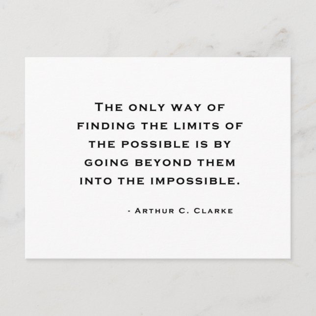 Carte Postale Citation d'Arthur C Clarke (Devant)