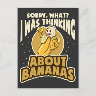 Carte Postale Citation de banane drôle Fruit végan Végétarien Hu