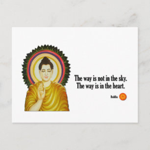 Carte Postale Citation de Bouddha : "Le chemin n'est pas dans le