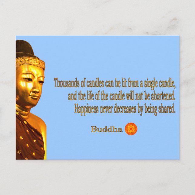 Carte Postale Citation de Bouddha - Le chemin n'est pas dans le  (Devant)