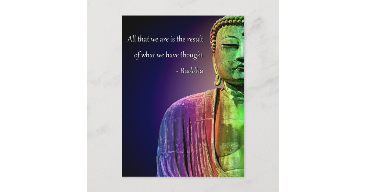 Carte Postale Citation De Bouddha Zen Inspirational Spirituel Zazzle Fr