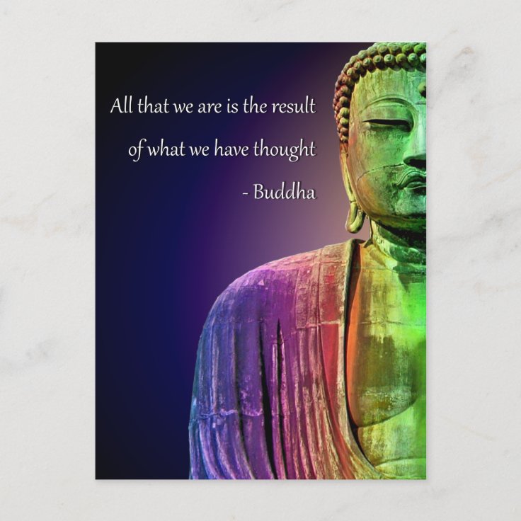 Carte Postale Citation De Bouddha Zen Inspirational Spirituel Zazzle Fr