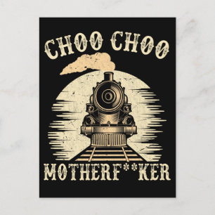 Carte Postale Citation de chemin de fer grossière Trainspotter d