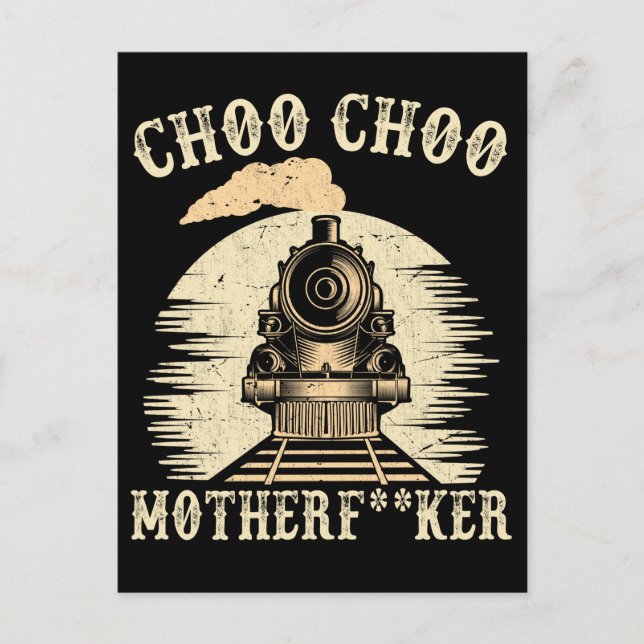 Carte Postale Citation de chemin de fer grossière Trainspotter d (Devant)